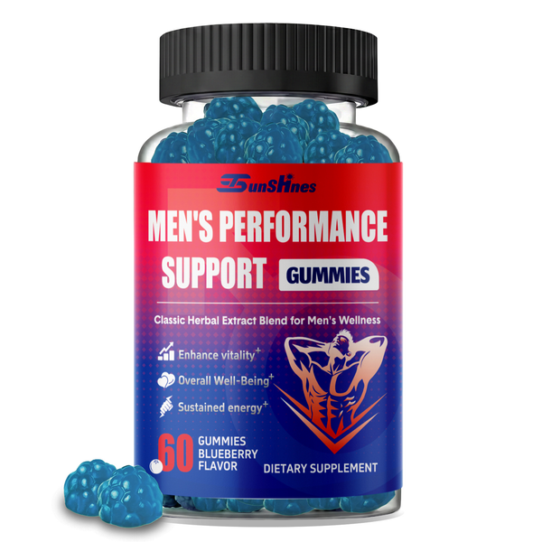 Men's Testosterone Boost Gummies, Sustained Vitality, Supports Energy, Stamina & Performance,Max Size,Male Support Gummies for Physical Health, Natural Blueberry Flavor, 60 Count
